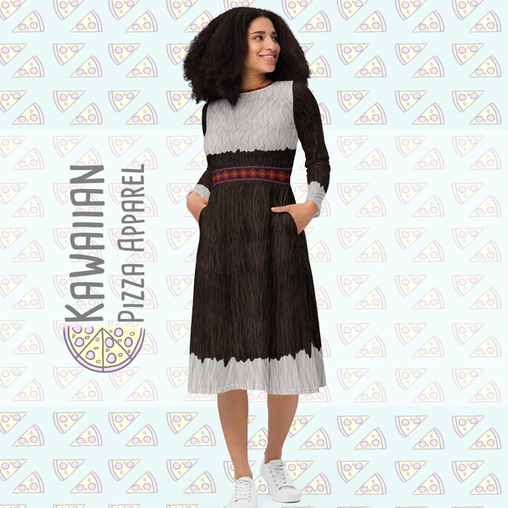 Disney Frozen Sven Reindeer Midi Dress Size Medium M